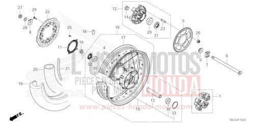 REAR WHEEL (1) CRF1100DN____________ de 2022